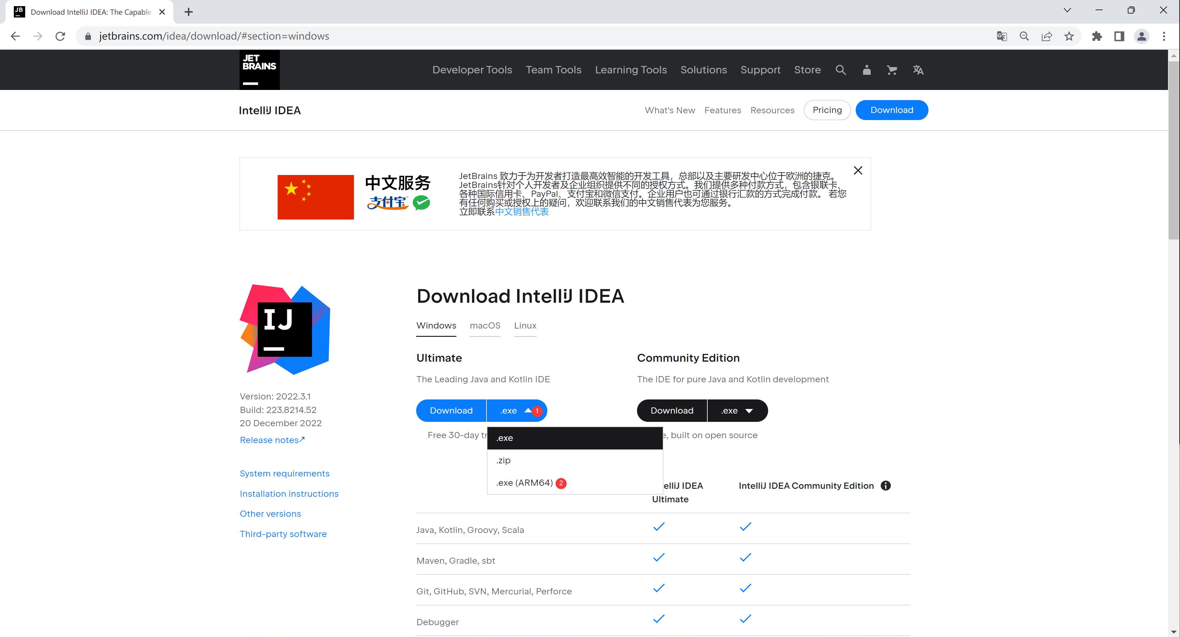 下载ARM版本的IntelliJ IDEA