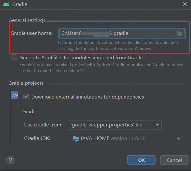 Gradle Home 设置位置