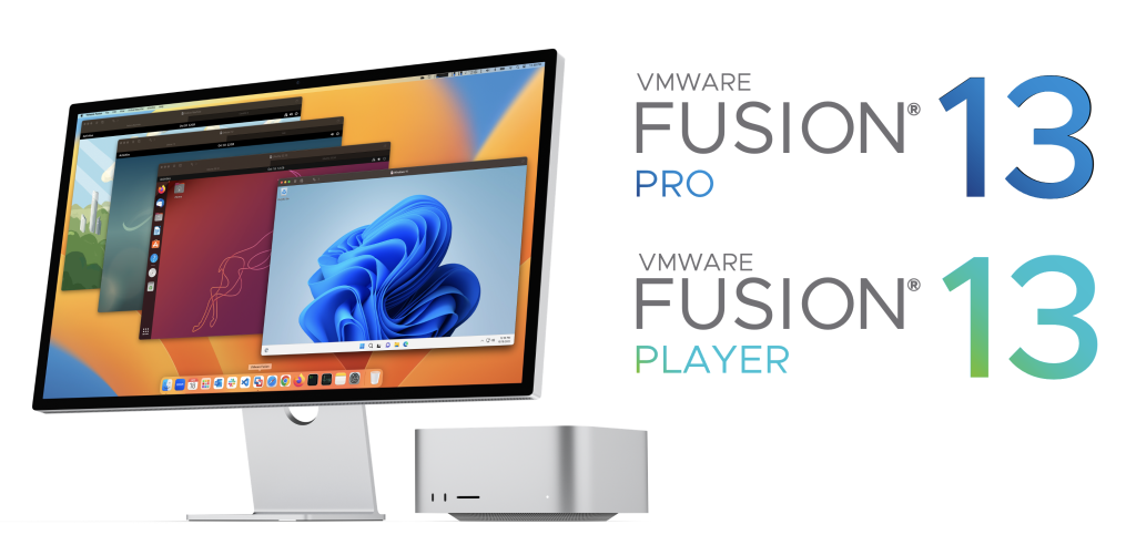 Fusion 13 running Windows 11 and 6 other Linux virtual machines on an Mac Studio