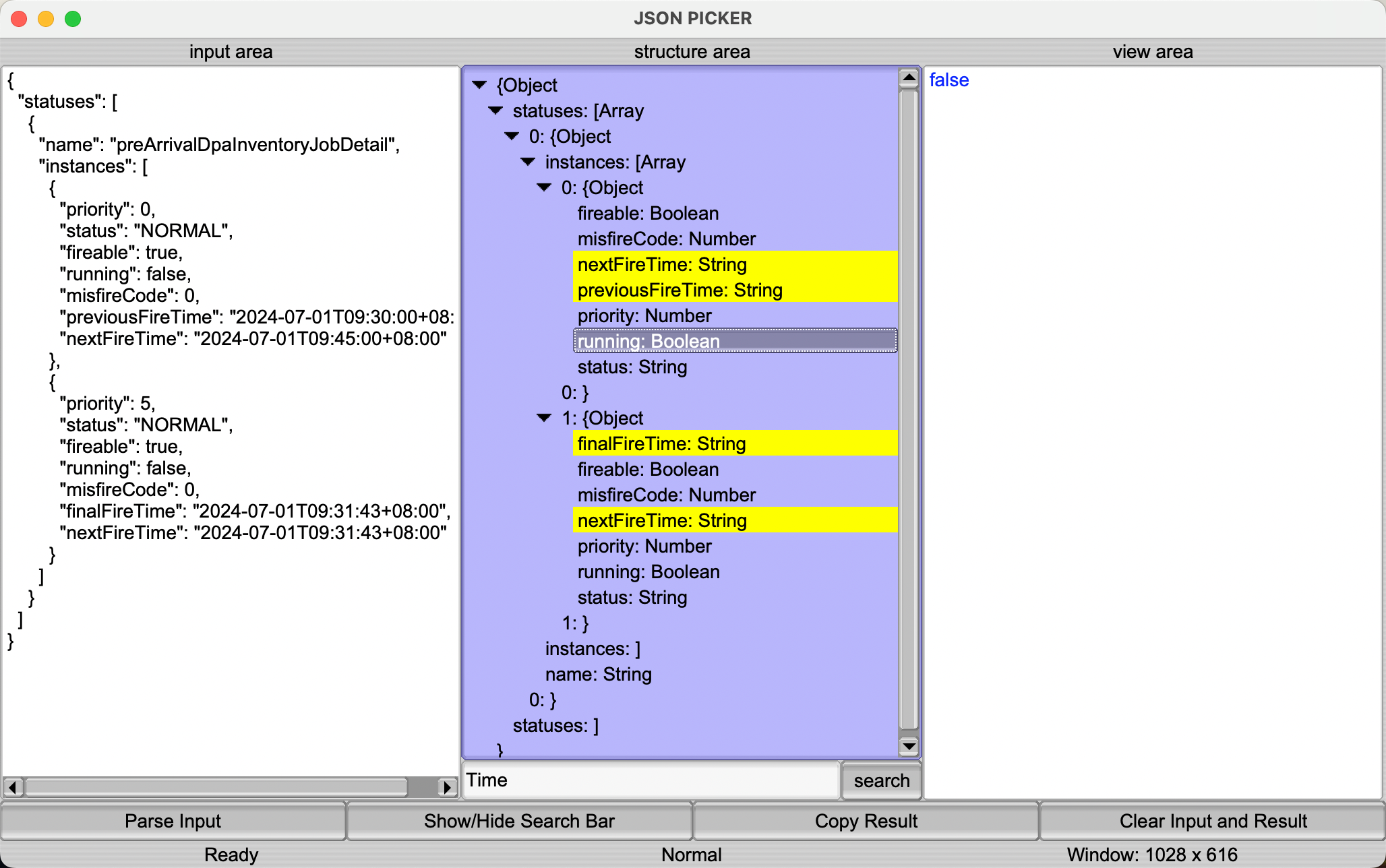 json picker