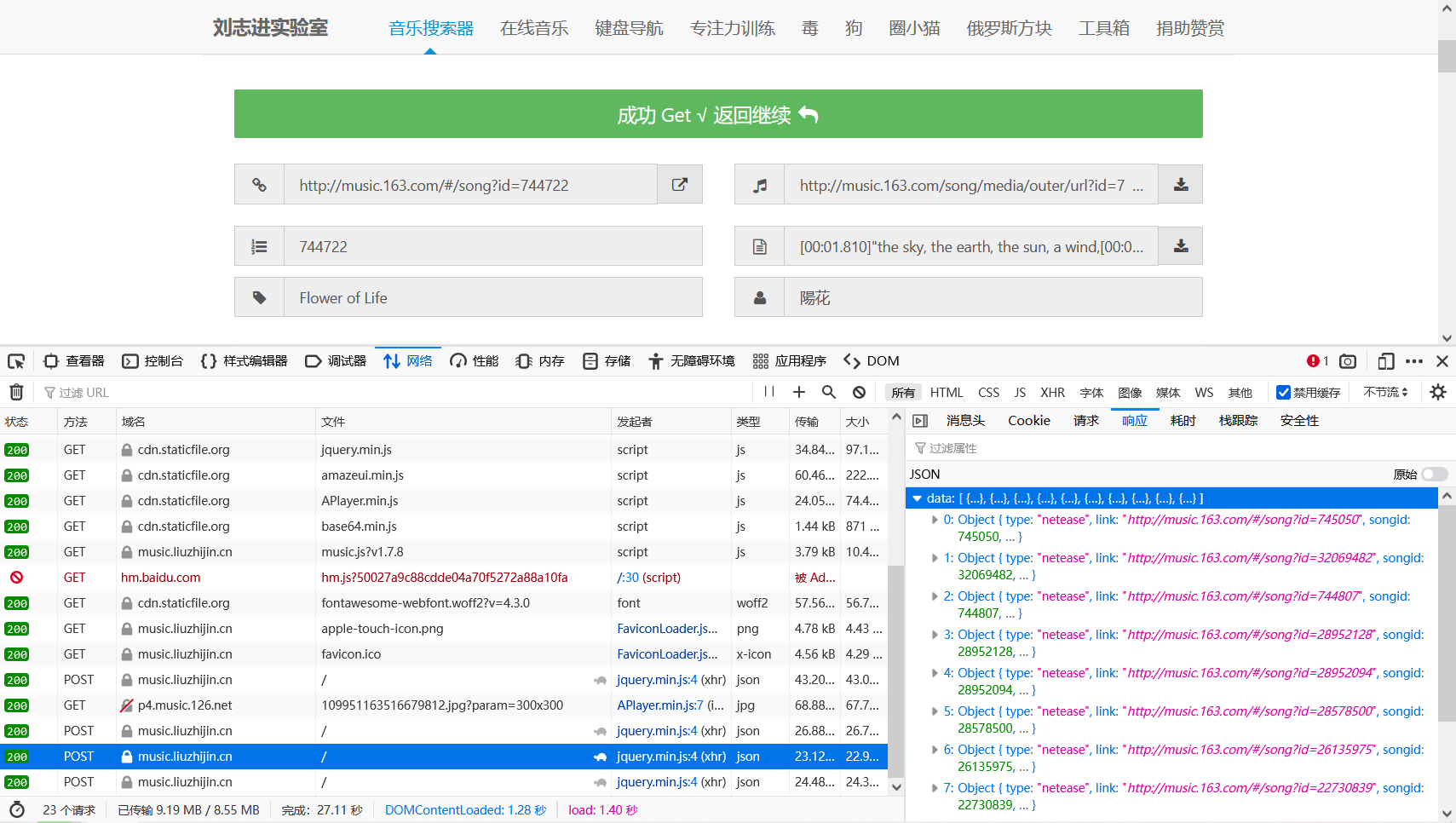 liuzhijin POST result