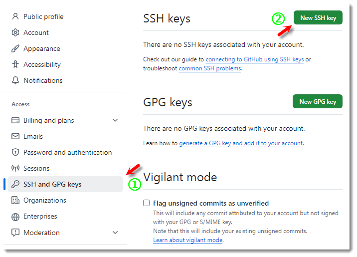 new ssh-key