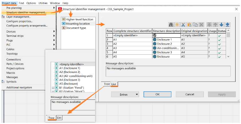 Eplan P8-Project Data-Structure identifier management