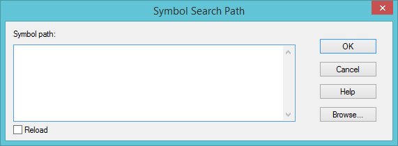 Symbol Search Path Window in WinDbg