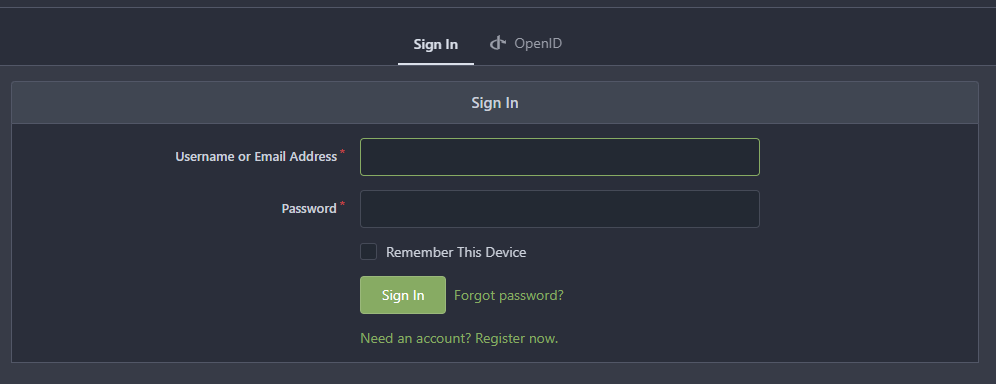 gitea login