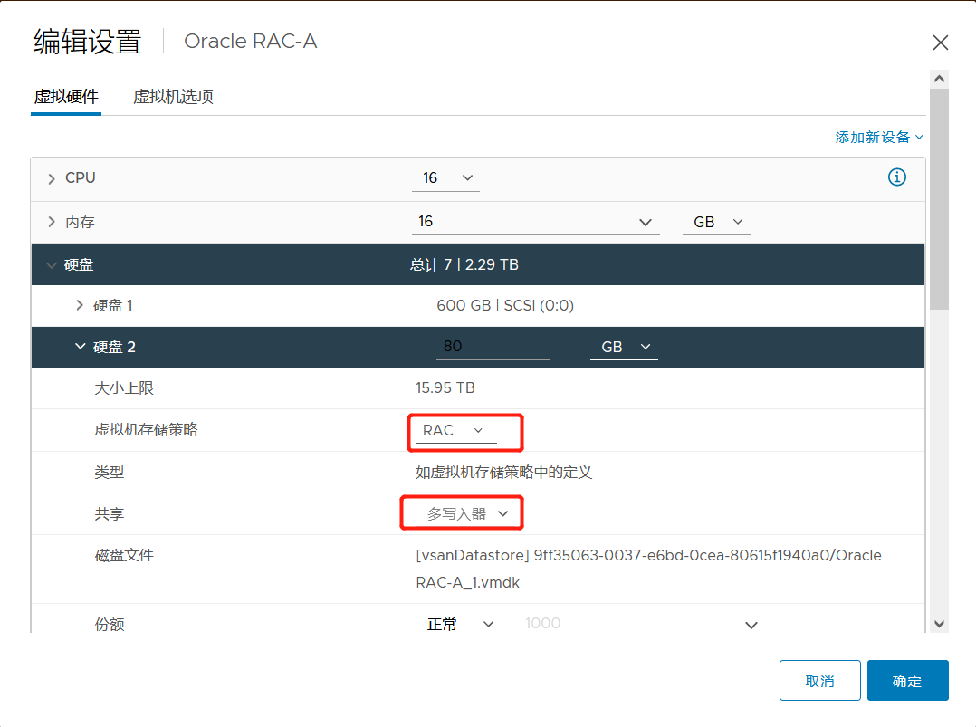 vSAN 架构下搭建 Oracle RAC_系统盘_06