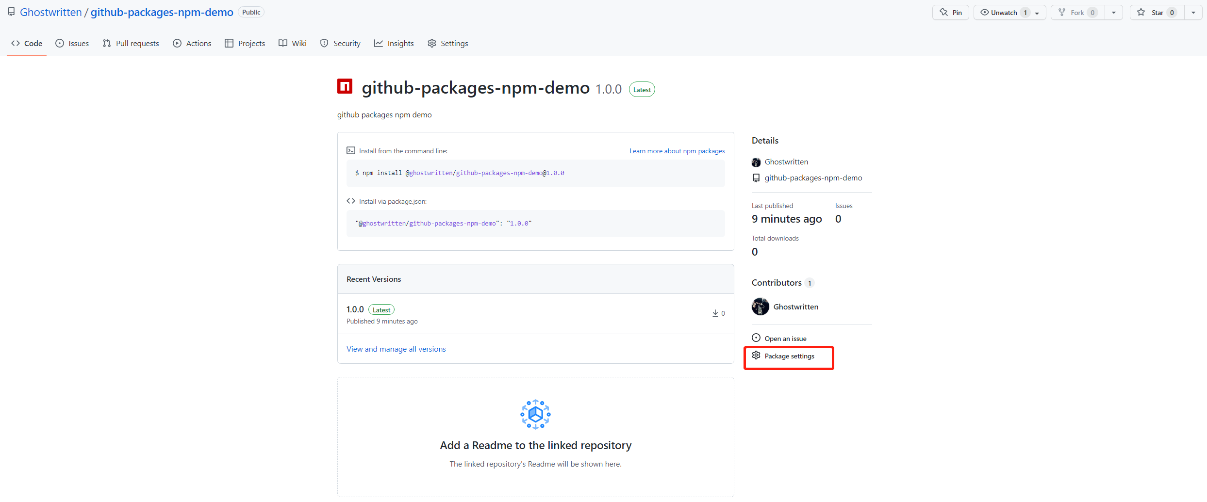 Github Package npm 应用发布实践_json_05