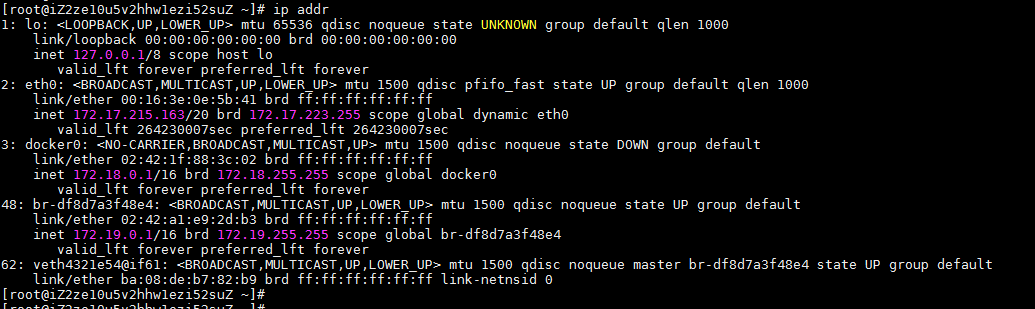 ip addr命令解析_docker