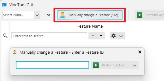 ViveTool GUI Manually f12