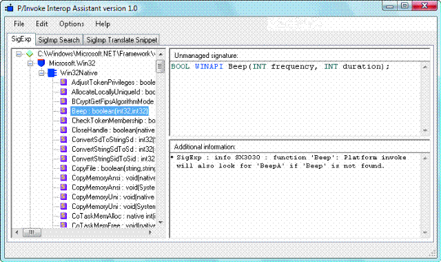 推荐一个好工具:P/Invoke Interop Assistant_非托管代码