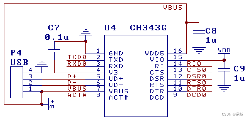 USB 转 9 线 TTL 串口