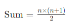 Sum= 2n×(n+1)