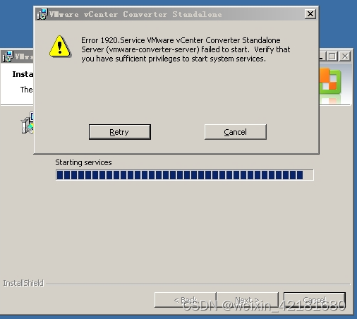 Server2003安装VMware Converter Standalone失败！