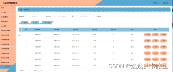 图5-13销售统计管理界面图