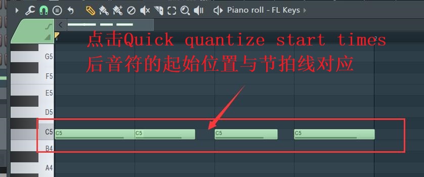 Quick quantize start times的功能展示