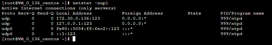 netstat -nupl