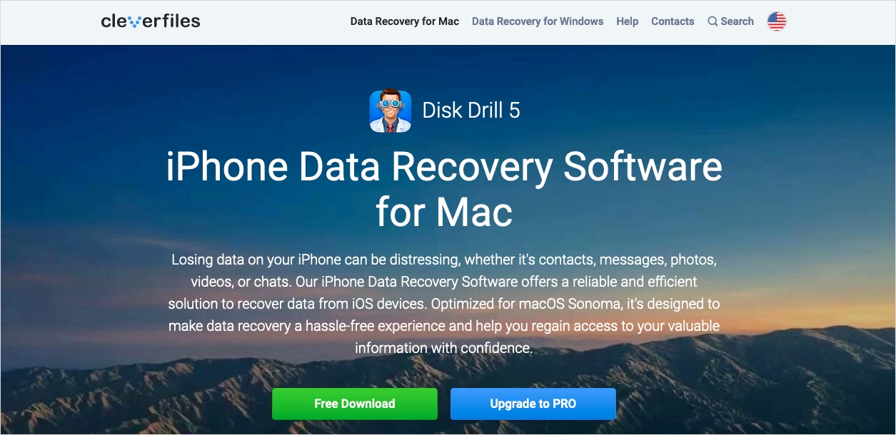 适用于 macOS 的 Disk Drill 网站。