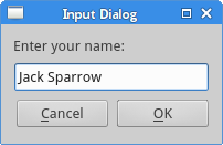 input dialog