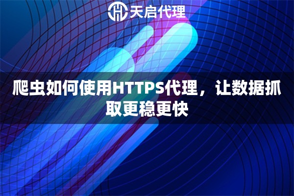 爬虫如何使用HTTPS代理，让数据抓取更稳更快