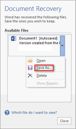 如何恢复已删除或未保存的 Word 文档
