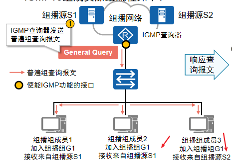 IGMP查询器发送普遍组查询报文